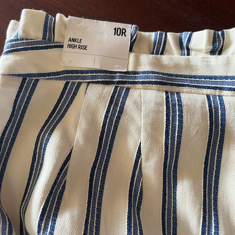 Express NEW ankle, high rise, “paperbag”ruffled waist, 10R pant - Picture 7 of 15